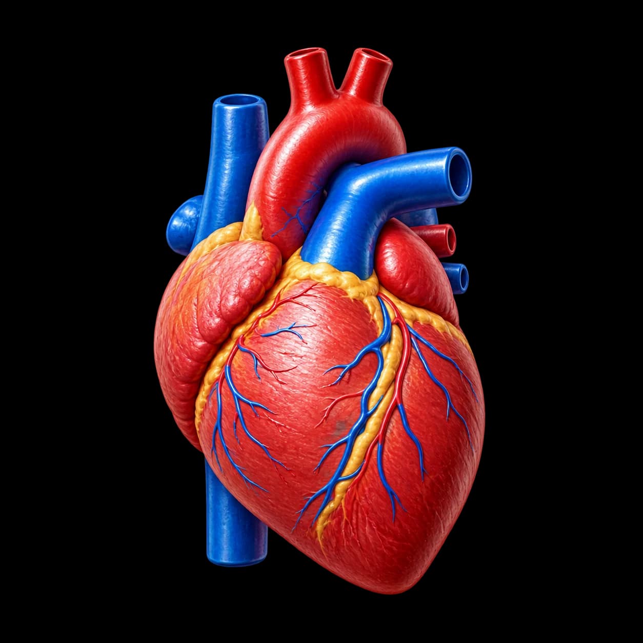 Anatomical heart representing heartworm screening