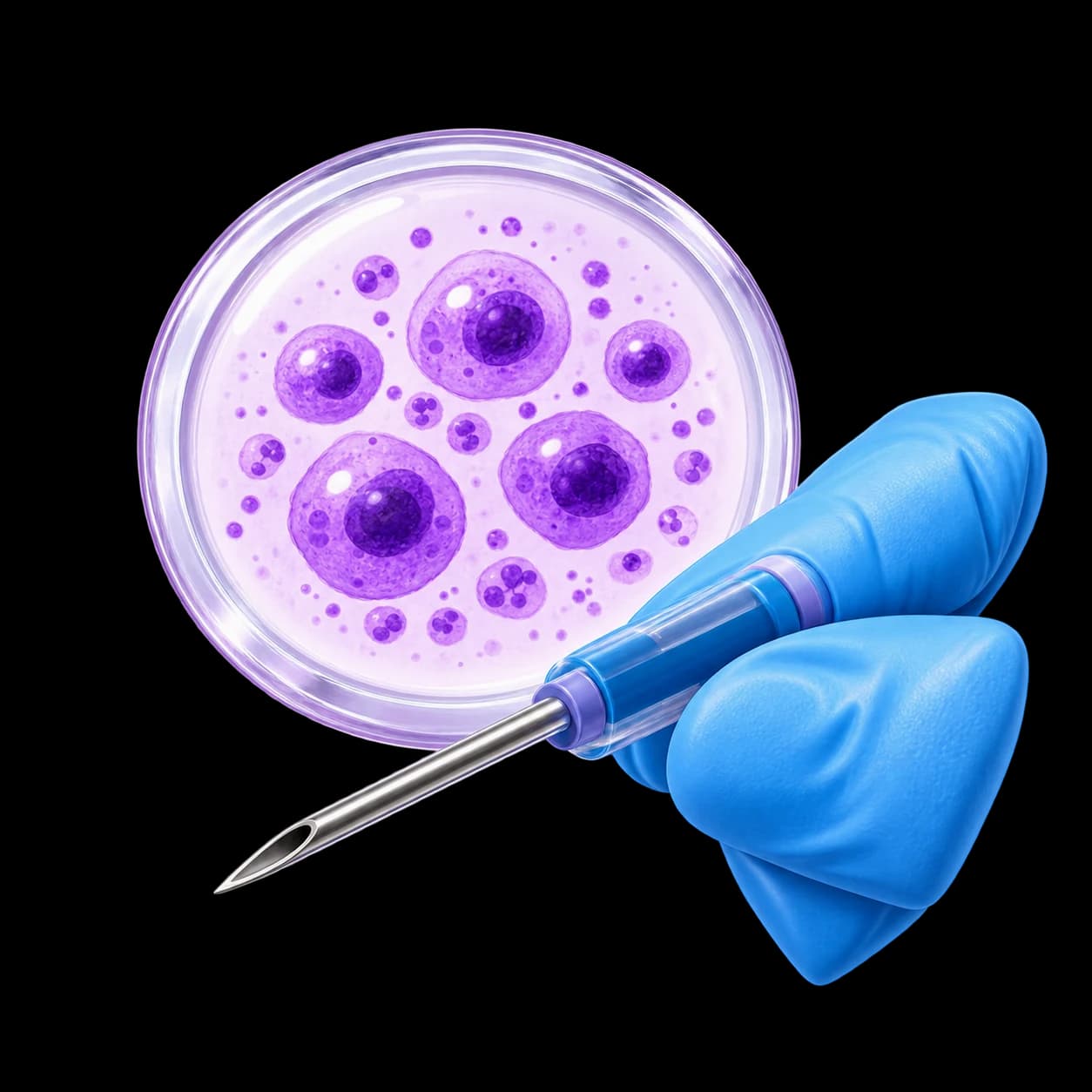 Fine-needle cytology illustration