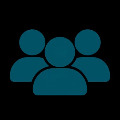 People icon representing family support